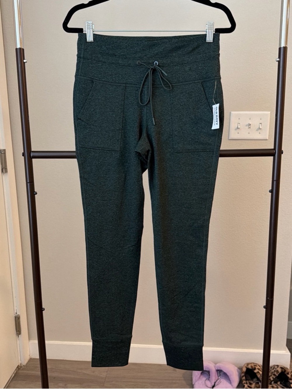 Old Navy Dark Green Drawstring Jogger Pants